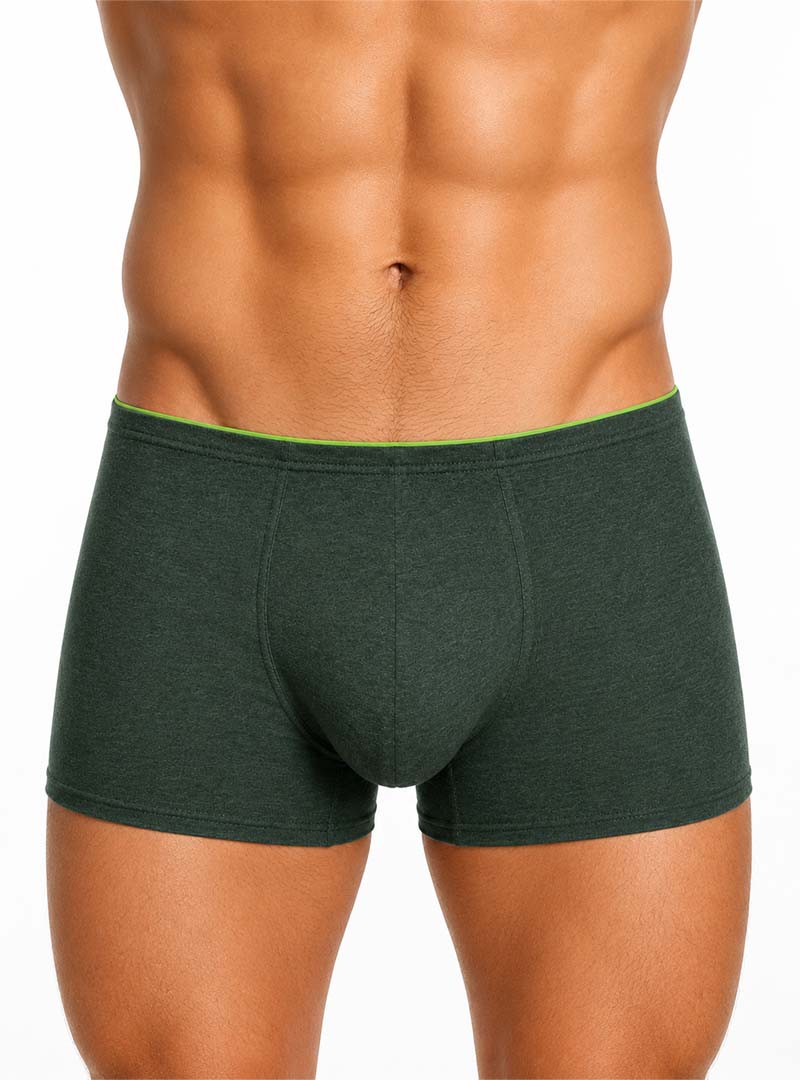 Green Undergear Essential Exposed Elastic Trunk Front